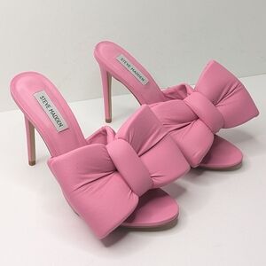 Steve Madden Indulge Puff Bow Heels, Pink, Women's 9